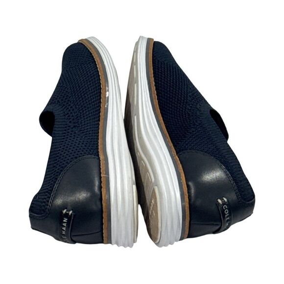 COLE HAAN WOMEN'S ORIGINAL GRAND CLOUDFEEL MERIDIAN LOAFER NAVY KNIT-OPTIC WHITE - Picture 6 of 8